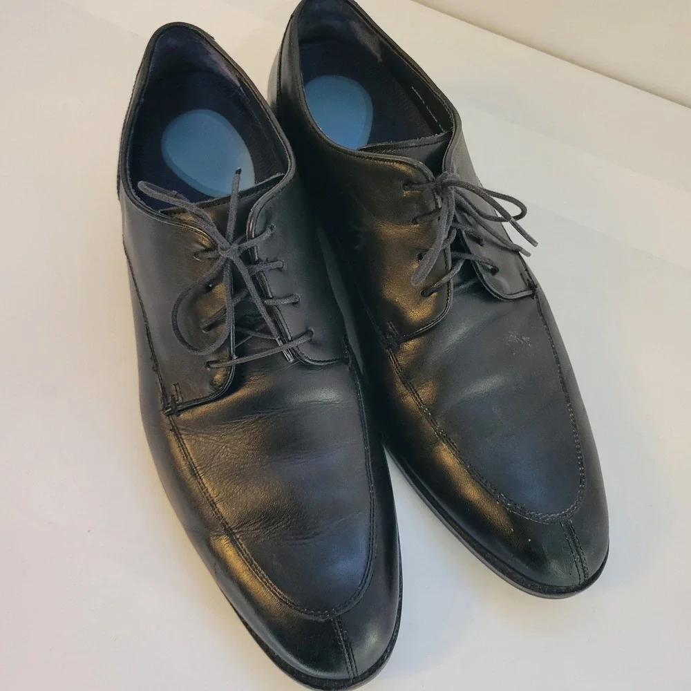 COLE HAAN Lenox Hill Grand Os Split Toe Oxford Black Leather Mens Shoe Size 10.5